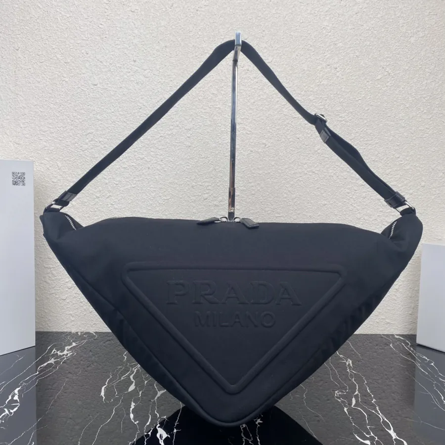 Top Original Large Triangular Canvas Crossbody Bag