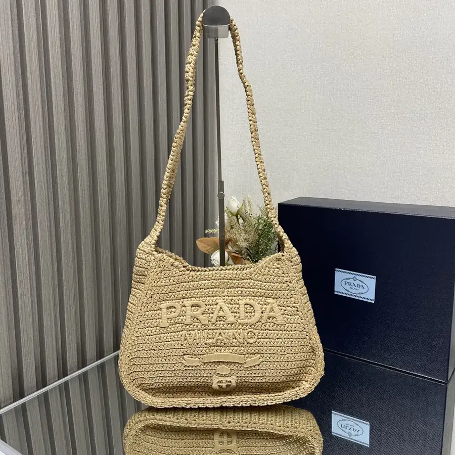 Prad New Lafia Grass Crossbody Bag