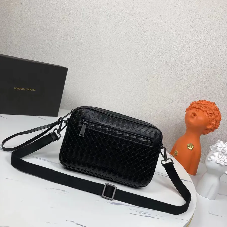 Bv New Classic Woven Leather Mini Messenger Bag, Crossbody & Handheld