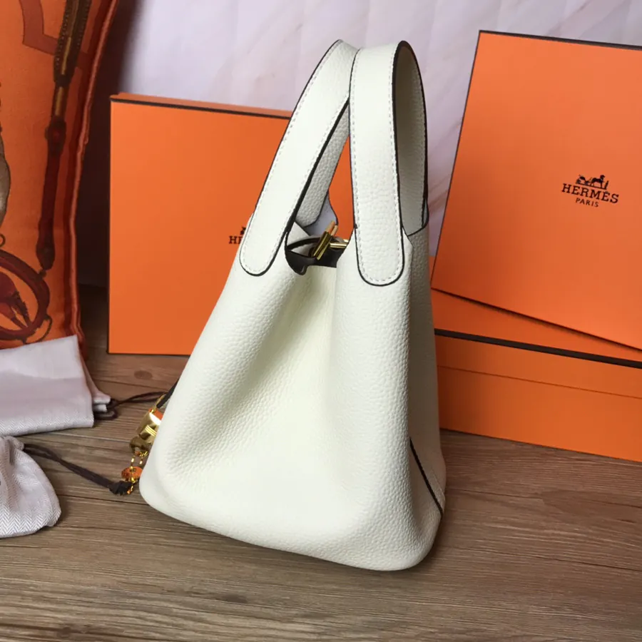 Hermes Picotin Lock in Grained Calfskin, Two Sizes
