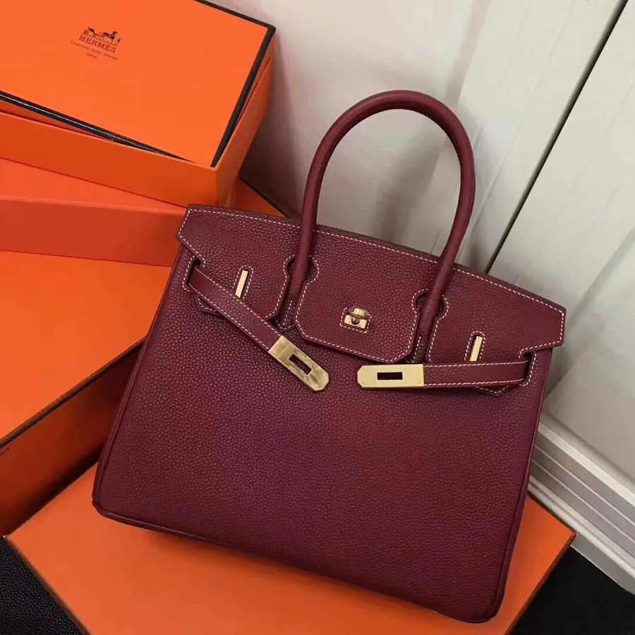 Hermès Birkin Bucket Bag in Grained Calfskin