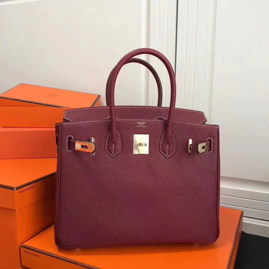 Hermès Birkin Bucket Bag in Grained Calfskin