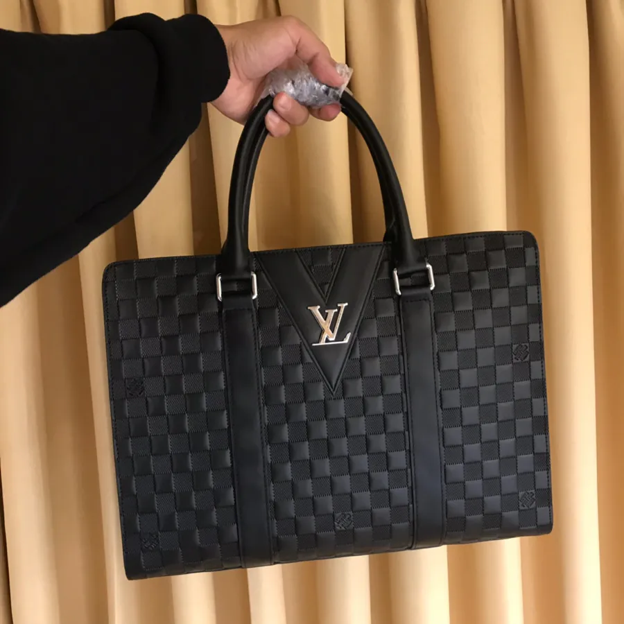 V Brand Men's Wallet with Smooth Leather Trim and Spacious Interior