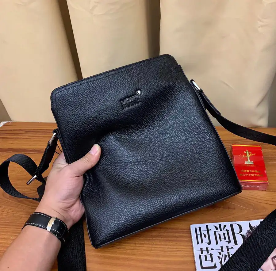 Original Leather Montblanc Tote Unique Style