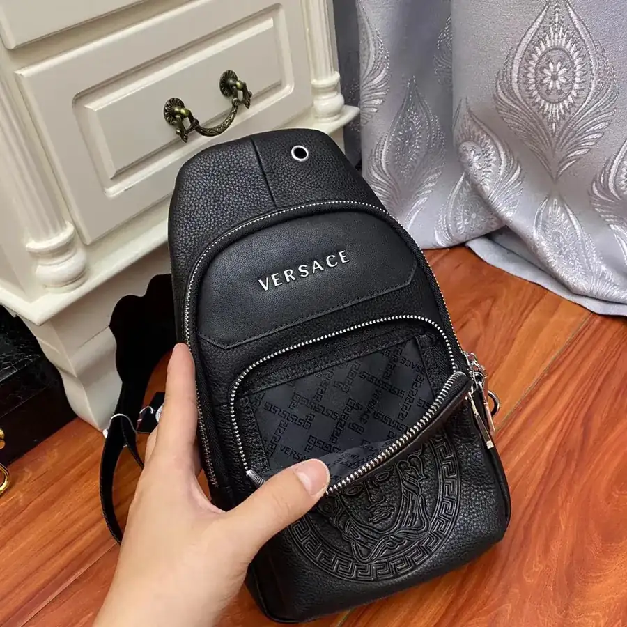 Versace Bucket Bag in Premium Full Grain Calfskin