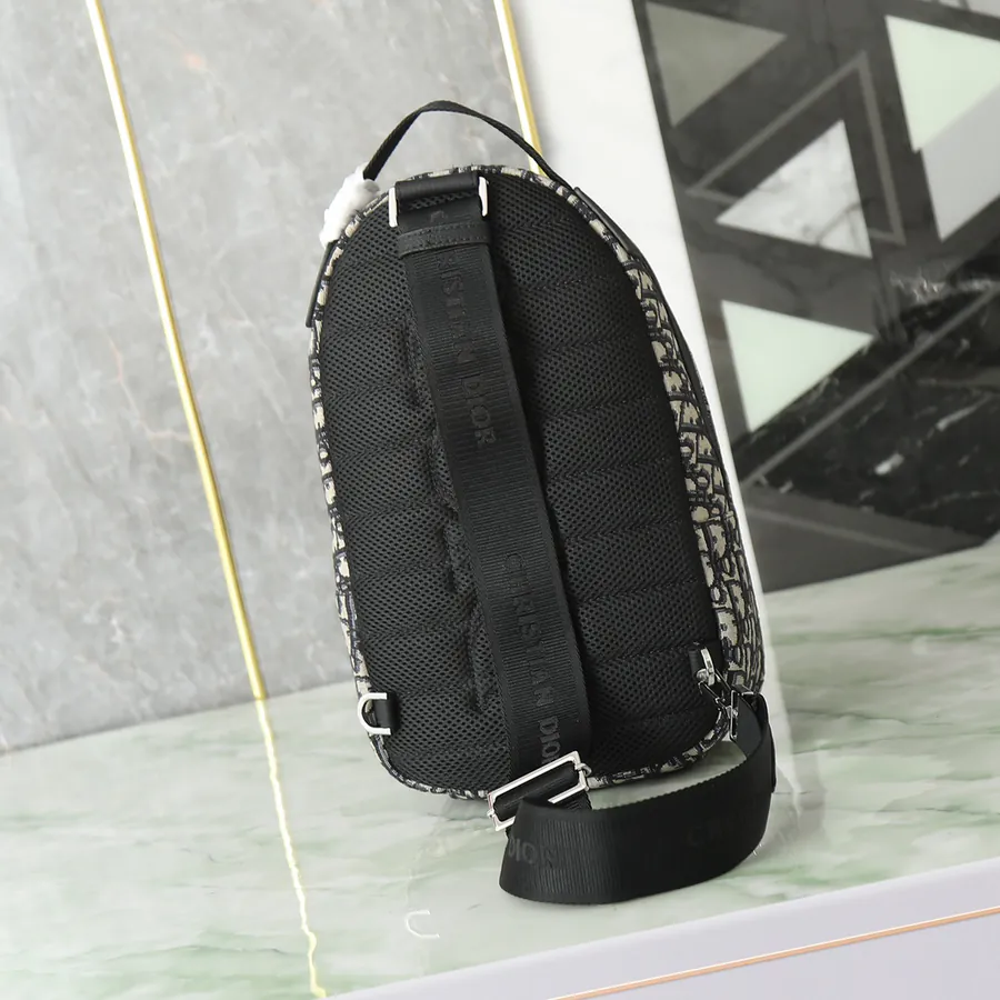 Rider Inspired Crossbody & Shoulder Bag with Oblique Print