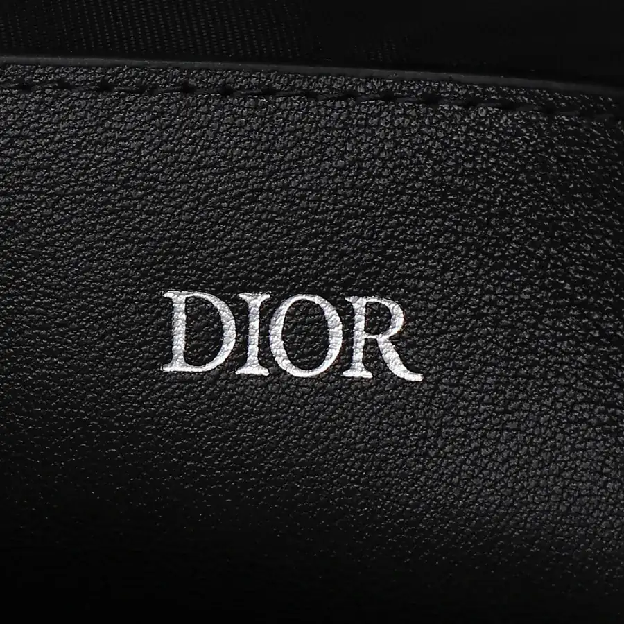 Dior Oblique Print Bucket Bag in Beige and Black
