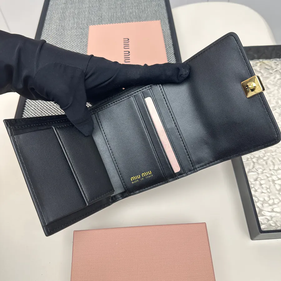Miu Miu Three Fold Wallet Premium Leather, Stylish Design