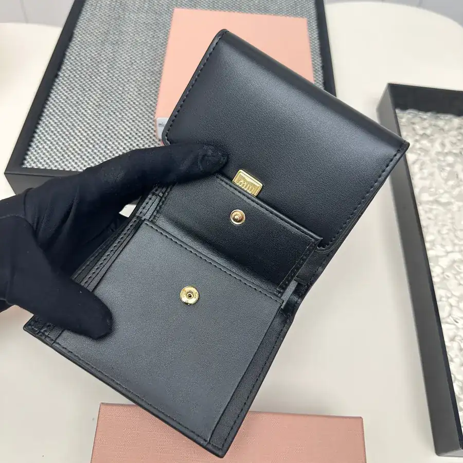 Miu Miu Three Fold Wallet Premium Leather, Stylish Design