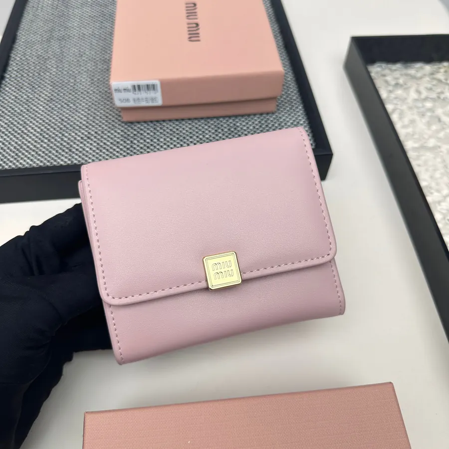 Miu Miu Three Fold Wallet Premium Leather, Colorful