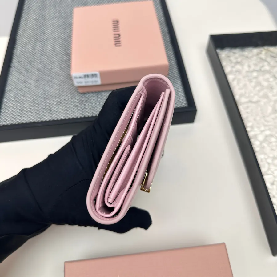 Miu Miu Three Fold Wallet Premium Leather, Colorful