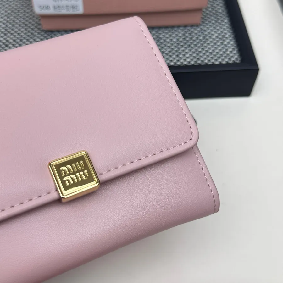 Miu Miu Three Fold Wallet Premium Leather, Colorful