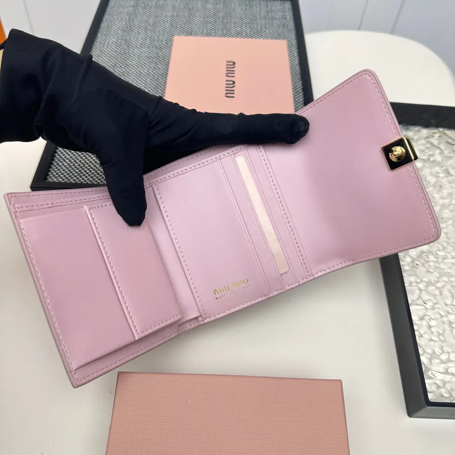 Miu Miu Three Fold Wallet Premium Leather, Colorful