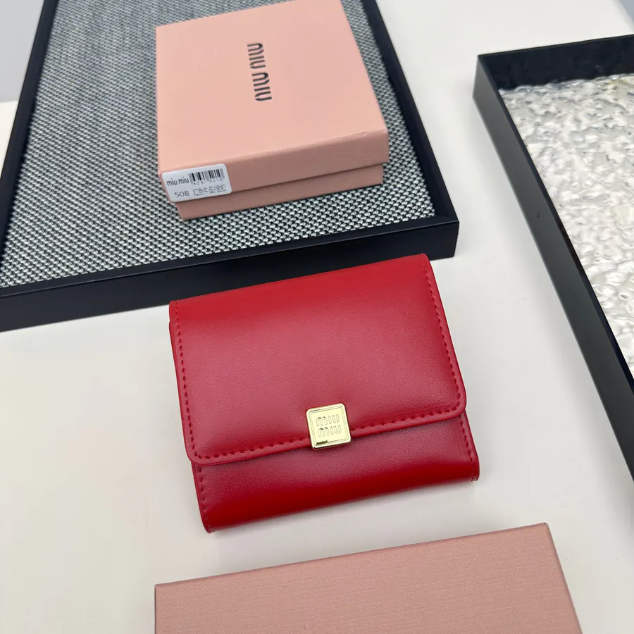 Miu Miu Three Fold Wallet Premium Leather, Stylish Design