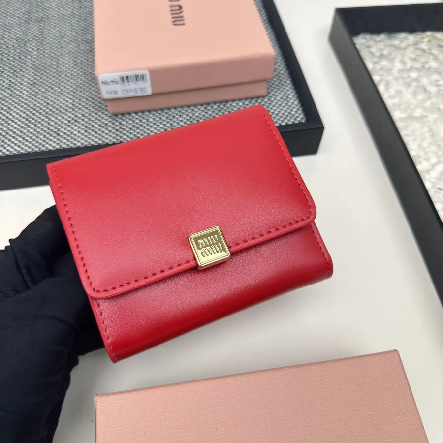 Miu Miu Three Fold Wallet Premium Leather, Stylish Design