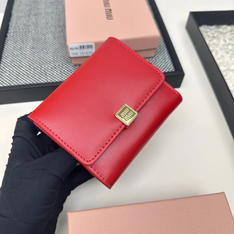 Miu Miu Three Fold Wallet Premium Leather, Stylish Design