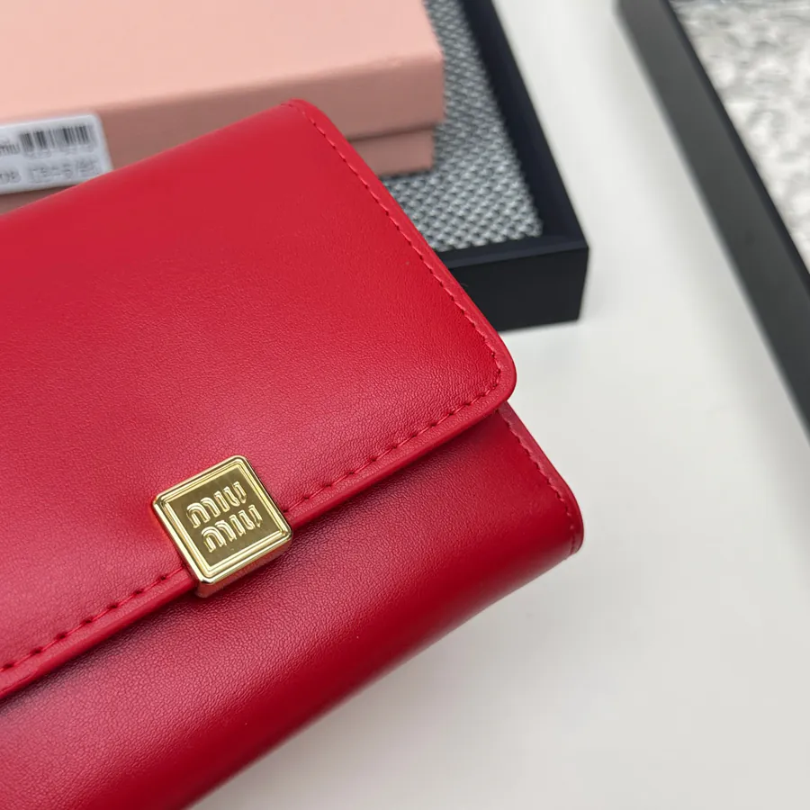 Miu Miu Three Fold Wallet Premium Leather, Stylish Design