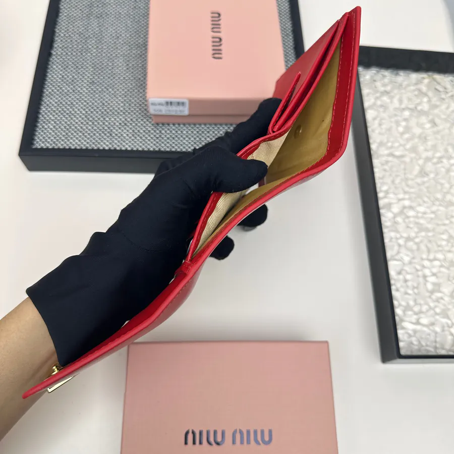Miu Miu Three Fold Wallet Premium Leather, Stylish Design