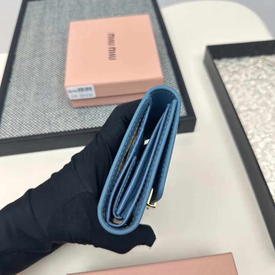Miu Miu Three Fold Wallet Premium Leather, Stylish Design