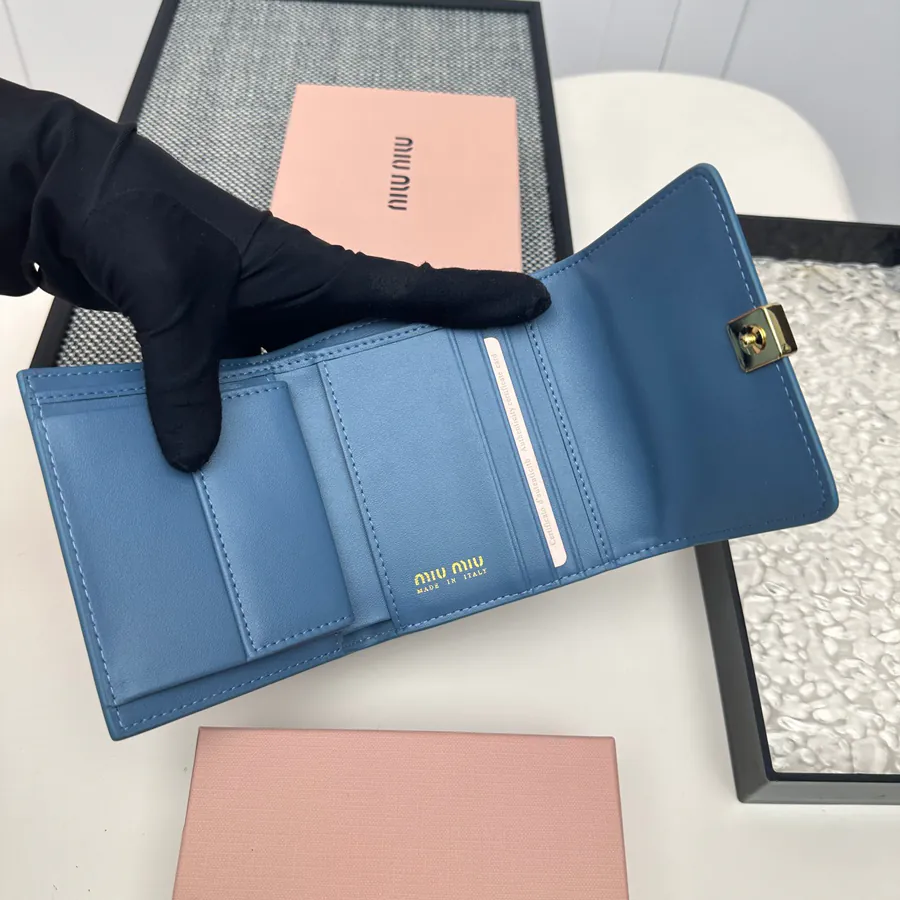 Miu Miu Three Fold Wallet Premium Leather, Stylish Design