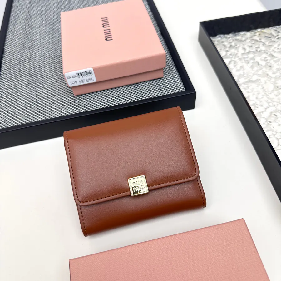 Miu Miu Three Fold Wallet Premium Leather, Colorful