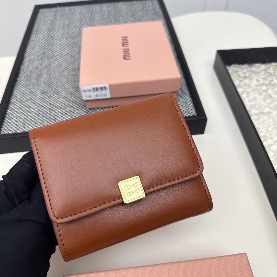 Miu Miu Three Fold Wallet Premium Leather, Colorful