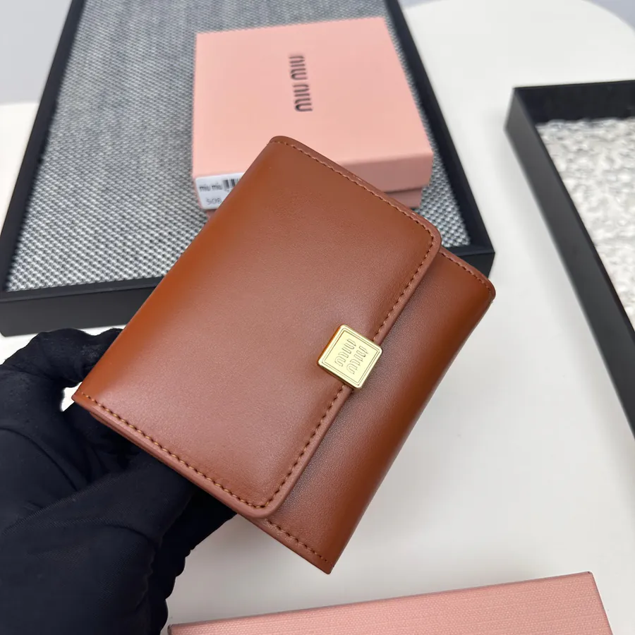 Miu Miu Three Fold Wallet Premium Leather, Colorful