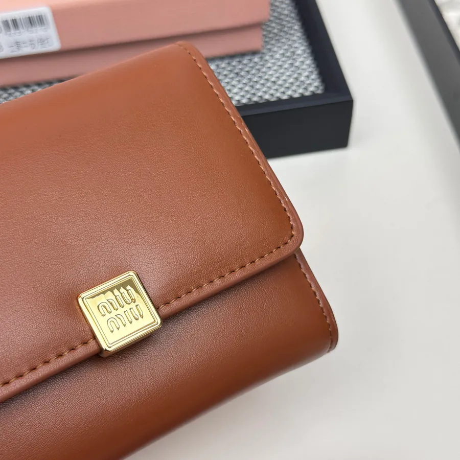 Miu Miu Three Fold Wallet Premium Leather, Colorful