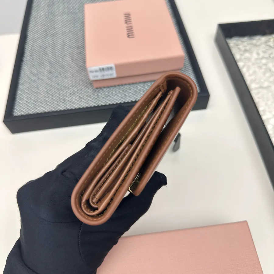 Miu Miu Three Fold Wallet Premium Leather, Colorful