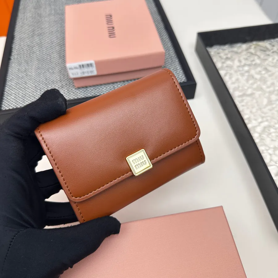 Miu Miu Foldable Wallet Premium Leather, Stylish Design