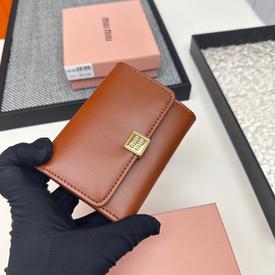 Miu Miu Foldable Wallet Premium Leather, Stylish Design