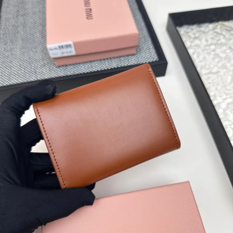 Miu Miu Foldable Wallet Premium Leather, Stylish Design