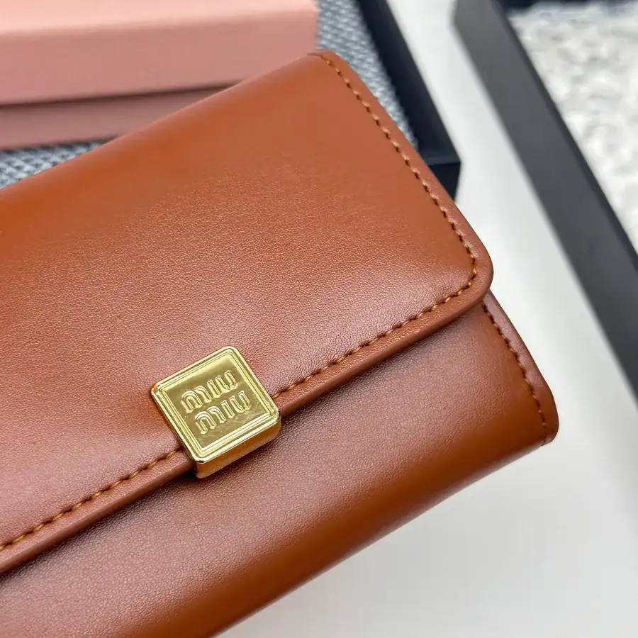 Miu Miu Foldable Wallet Premium Leather, Stylish Design