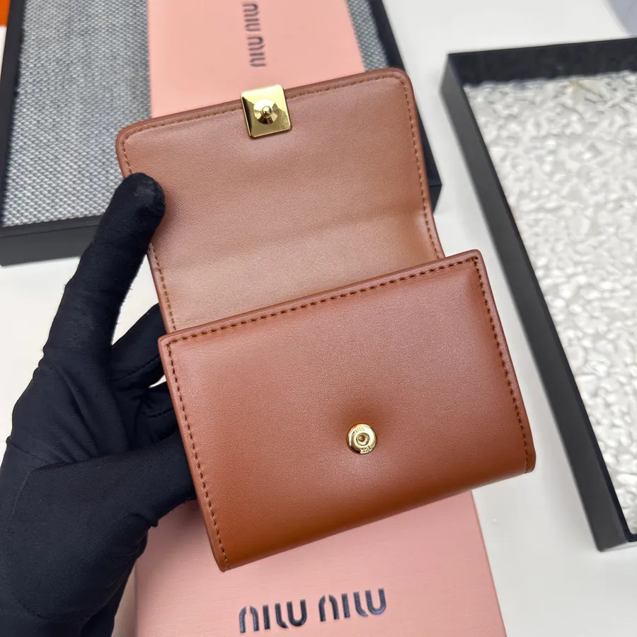 Miu Miu Foldable Wallet Premium Leather, Stylish Design