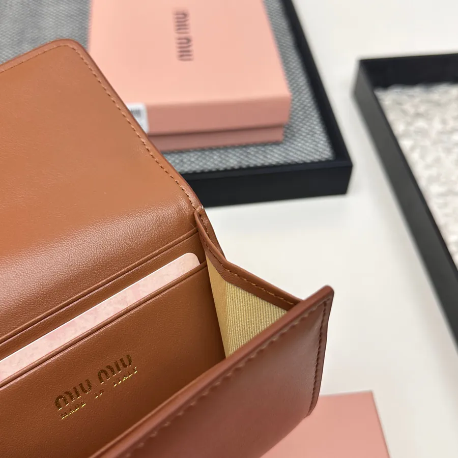 Miu Miu Foldable Wallet Premium Leather, Stylish Design