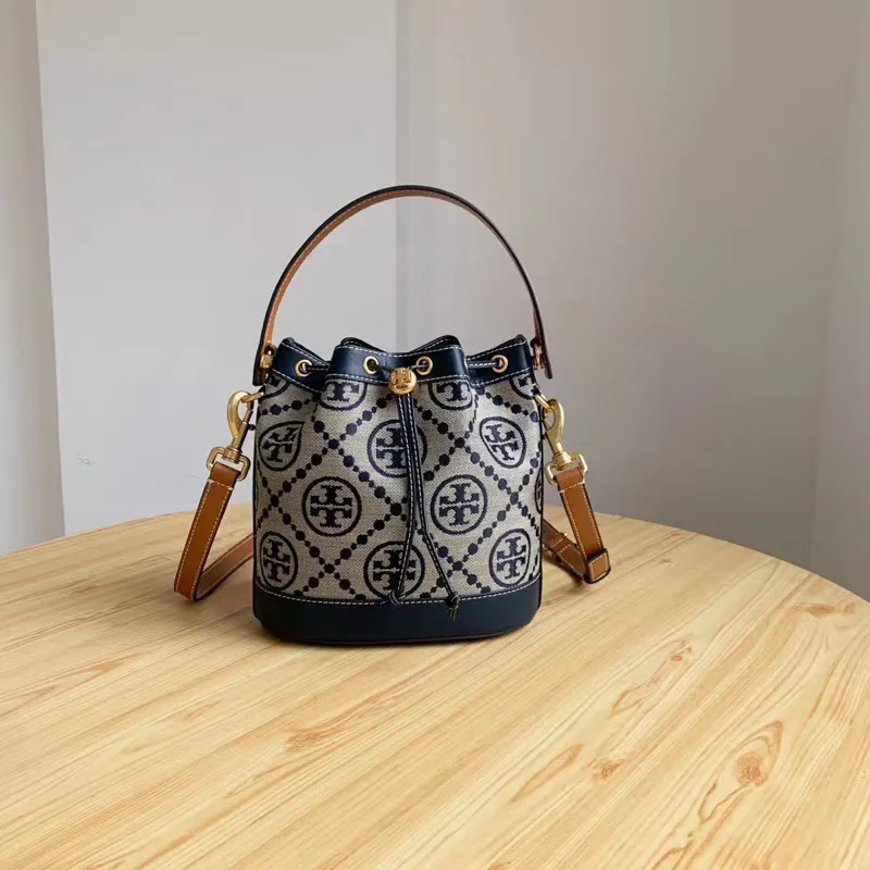 Tory Burch TMonogram Canvas Bucket Bag