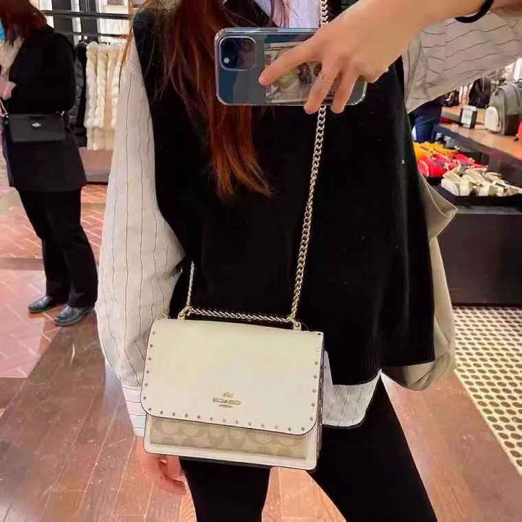 Coach Klare Chain Embellished Briefcase