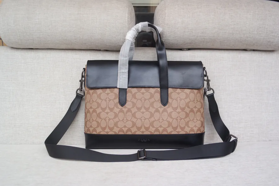Coach 77858 Men's Large Capacity Flip Top Shoulder Bag