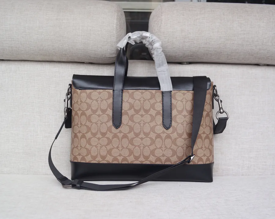 Coach 77858 Men's Large Capacity Flip Top Shoulder Bag