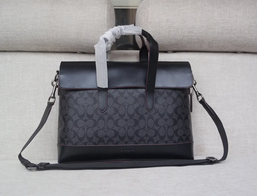 Coach 77858 Men's Large Flip Top Crossbody Briefcase