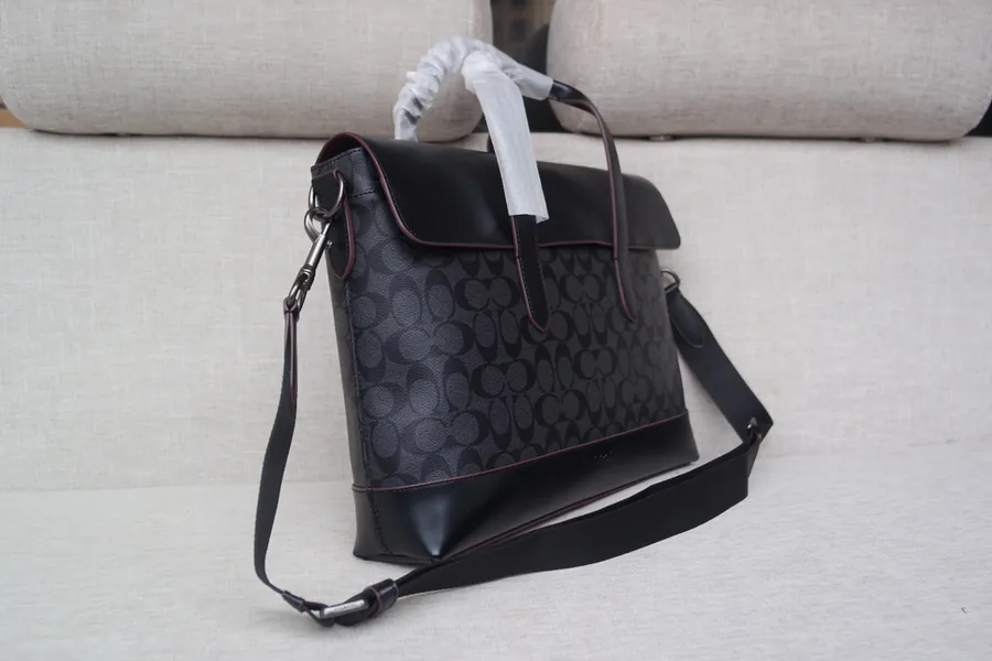 Coach 77858 Men's Large Flip Top Crossbody Briefcase