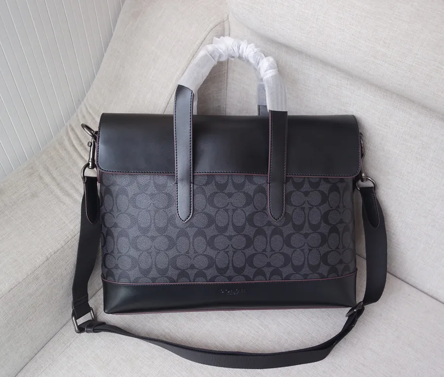 Coach 77858 Men's Large Flip Top Crossbody Briefcase