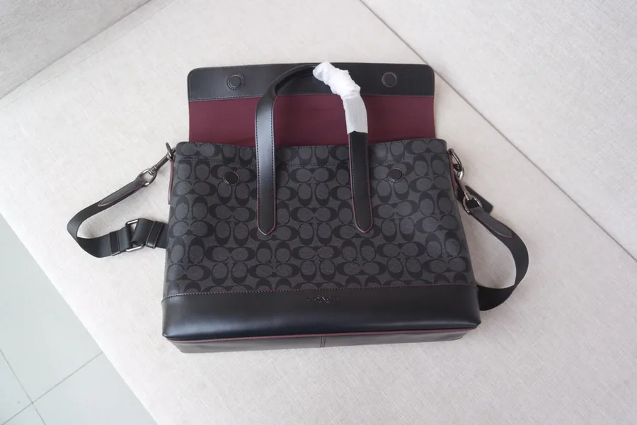 Coach 77858 Men's Large Flip Top Crossbody Briefcase