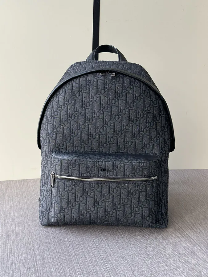 Dior Black Flower Backpack Minimalist Design, Classic College Style