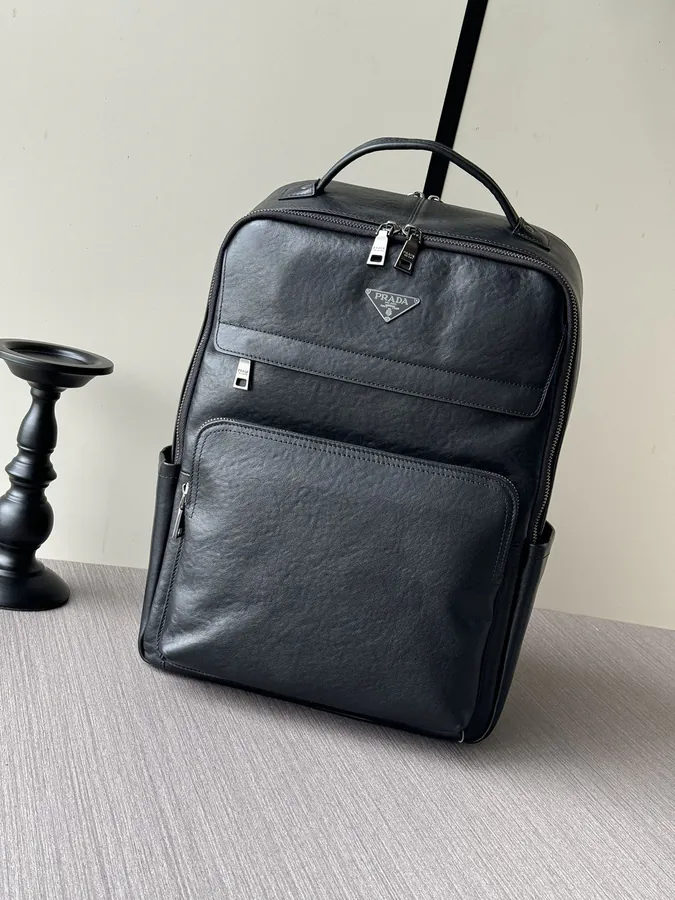 Prada Premium Handcrafted Backpack 7001 Size, Black