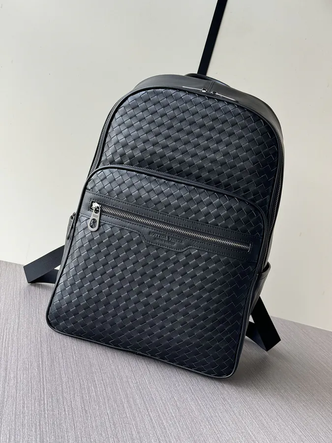 BV Handmade Bucket Bag Premium Leather, Black, 6768