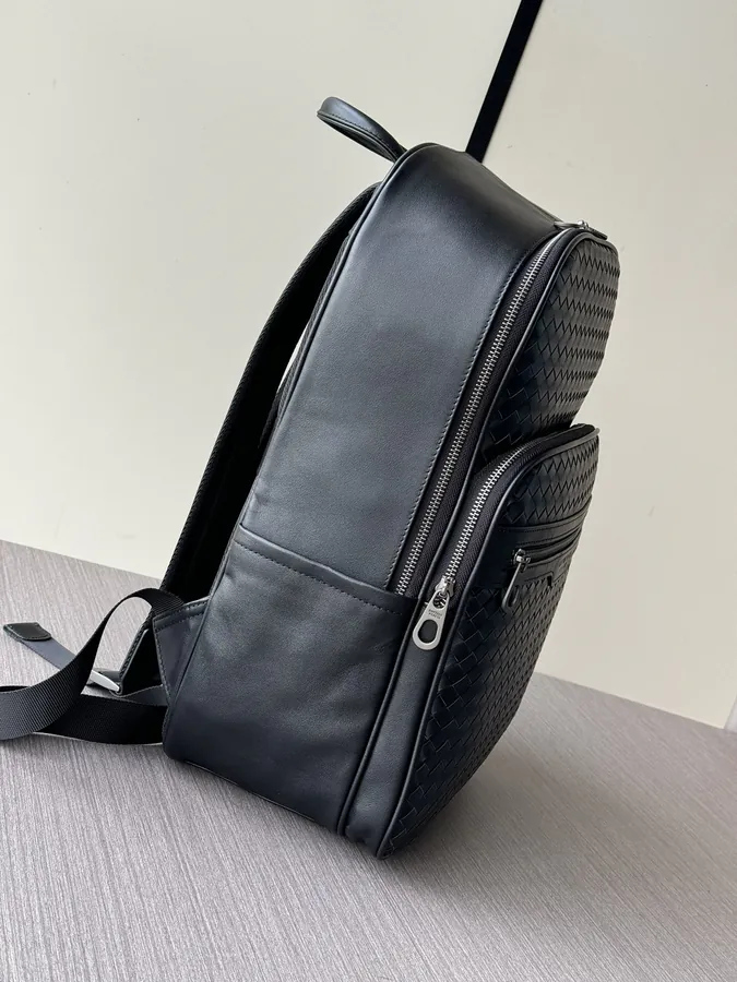 BV Handmade Bucket Bag Premium Leather, Black, 6768