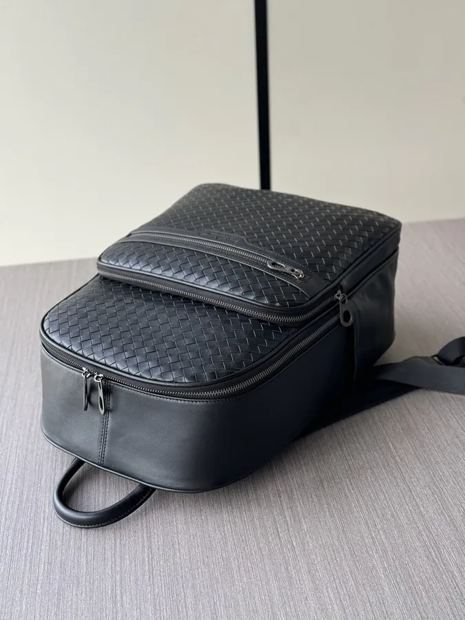 BV Handmade Bucket Bag Premium Leather, Black, 6768