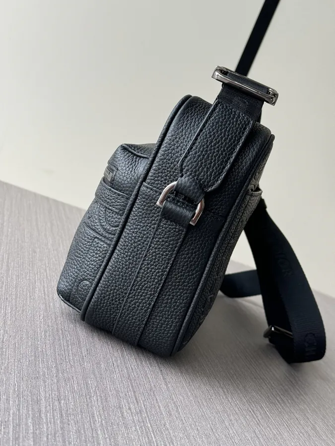 Gravity Print Leather Rider 2.0 Zip Messenger Bag
