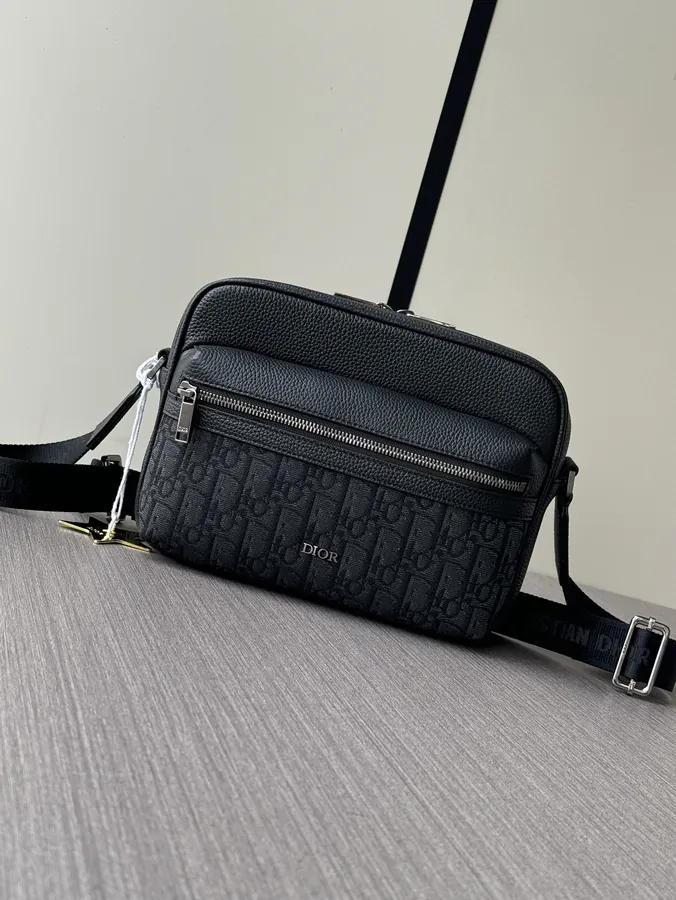 Rider 2.0 Zip Messenger Bag with Star Accents